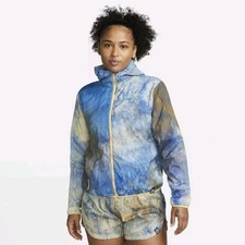 NIKE TRAIL REPEL RUNNING JACKET WOMEN'S UK L 'TOPAZ GOLD TEAL' - DX1041 795