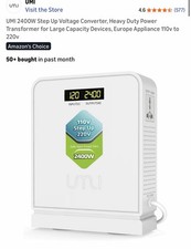 UMI 2400W Step Up Voltage Converter Heavy Duty Transformer 110V-220V  EU PLUG