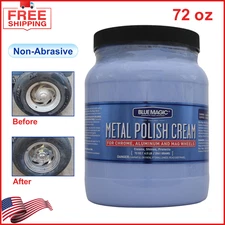 Blue Magic Metal Polish Cream 72 Oz Non Abrasive For All Metal Surfaces (1 Pack)