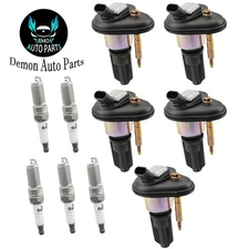 5pcs Ignition Coil and Spark Plug For 2004-2006 GMC Canyon 3.5L L5