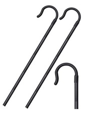 Poen Shepherds Hook Costume Staff 5ft Plastic Walking Cane 2 Black