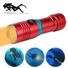 Underwater LED Diving Flashlight 8000lm Waterproof Rechargeable Torch Lamp