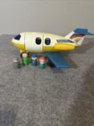 Vintage Fisher Price Little People Blue & Yellow Airplane 1980 Jet Plane #933
