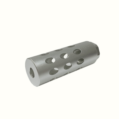 Aluminum Sliver Color Muzzle Brake 1/2x28 TPI Thread