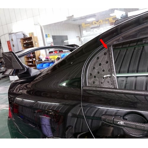 Shiny Black FOR Honda Civic 8th Side Rear Quarter Window Louver Cover Vent 06-11 - Picture 7 of 7