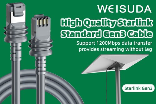 Przedłużacz kabla Gen 3, Starlink Ethernet Cat5E 26AWG, 46m na zewnątrz i wewnątrz - Zdjęcie 8 z 16