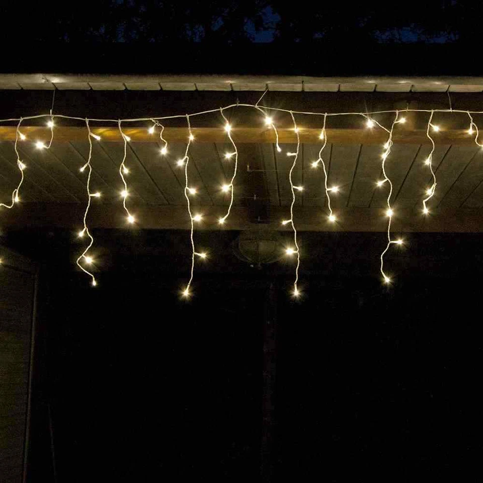 Led-Eisregen-Lichterkette 4m 168 Leds Luces de Navidad Jardín Blanco Cálido - Imagen 1 de 1
