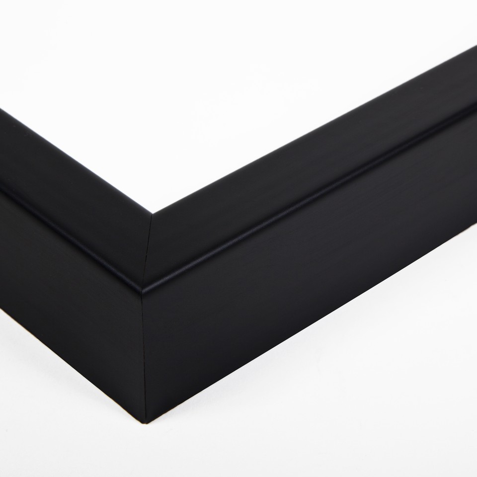 ArtToFrames .75" Custom Poster Frame Smooth Black Tall Wood 1852 Large ...