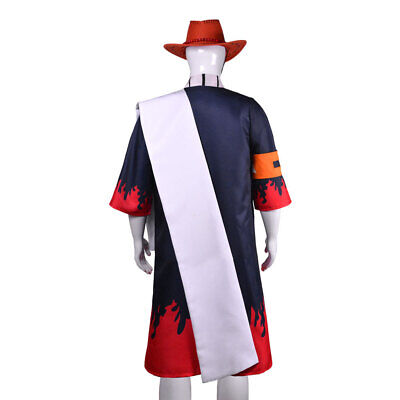 Cosplay Anime One piece Portgas·D· Ace Costume Halloween Suit Wig Outfit  Coat