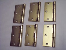 BRASS HINGES 3 1/2" X 3 1/2" FREE S/H 3 SETS