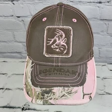 Legendary Whitetails Hat Womens OSFM Brown Pink Camo Outdoor Hunting Cap Flaw