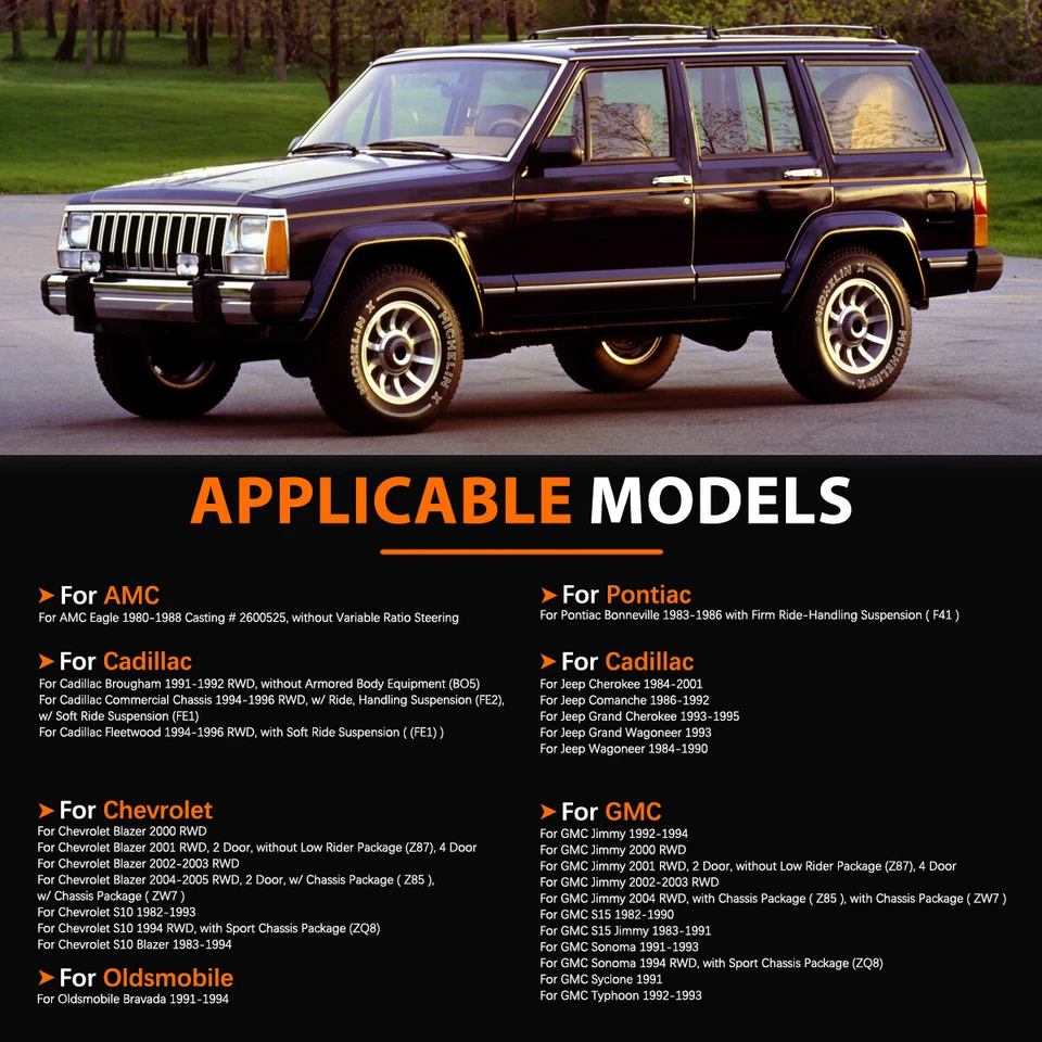 Power Steering Gear Box Assembly 84-01 for Chevrolet S10 GMC Jimmy Jeep Cherokee Foto 4 de 4