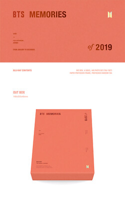BTS MEMORIES OF 2019 BLU-RAY 6 DISC+7ea Photo+Frame+Photo Card+
