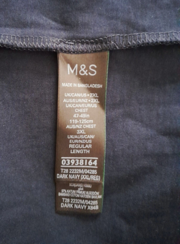 NWOT M&S dark navy t-shirt 2XL bicycle logos relaxed fit short sleeves unisex - Picture 11 of 13