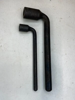 KIBWORTH DIY Off Set Box Spanners Cranked Square Hole Head 1/4" 3/8" Vintage NOS Self Colour