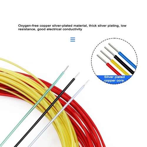 30AWG/28AWG ~0,5mm² Einzelader versilberter Kupferdraht PTFE isoliertes Kabel - Picture 2 of 25