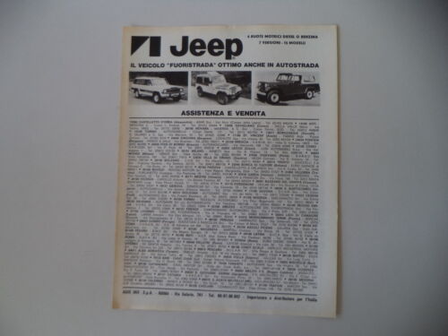 advertising Pubblicità 1980 JEEP CHEROKEE CHIEF/GOLDEN EAGLE - Picture 1 of 1