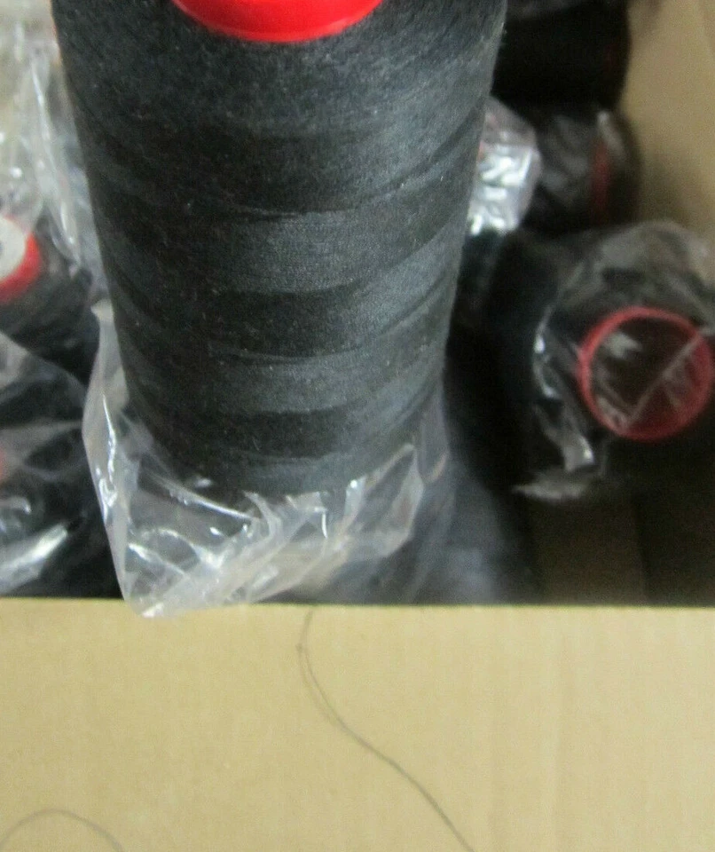 MARKENLOS (0,002 €/1m) 1 Rolle 5000 m Polyester Nähgarn 120 Farbe: Schwarz (GS )