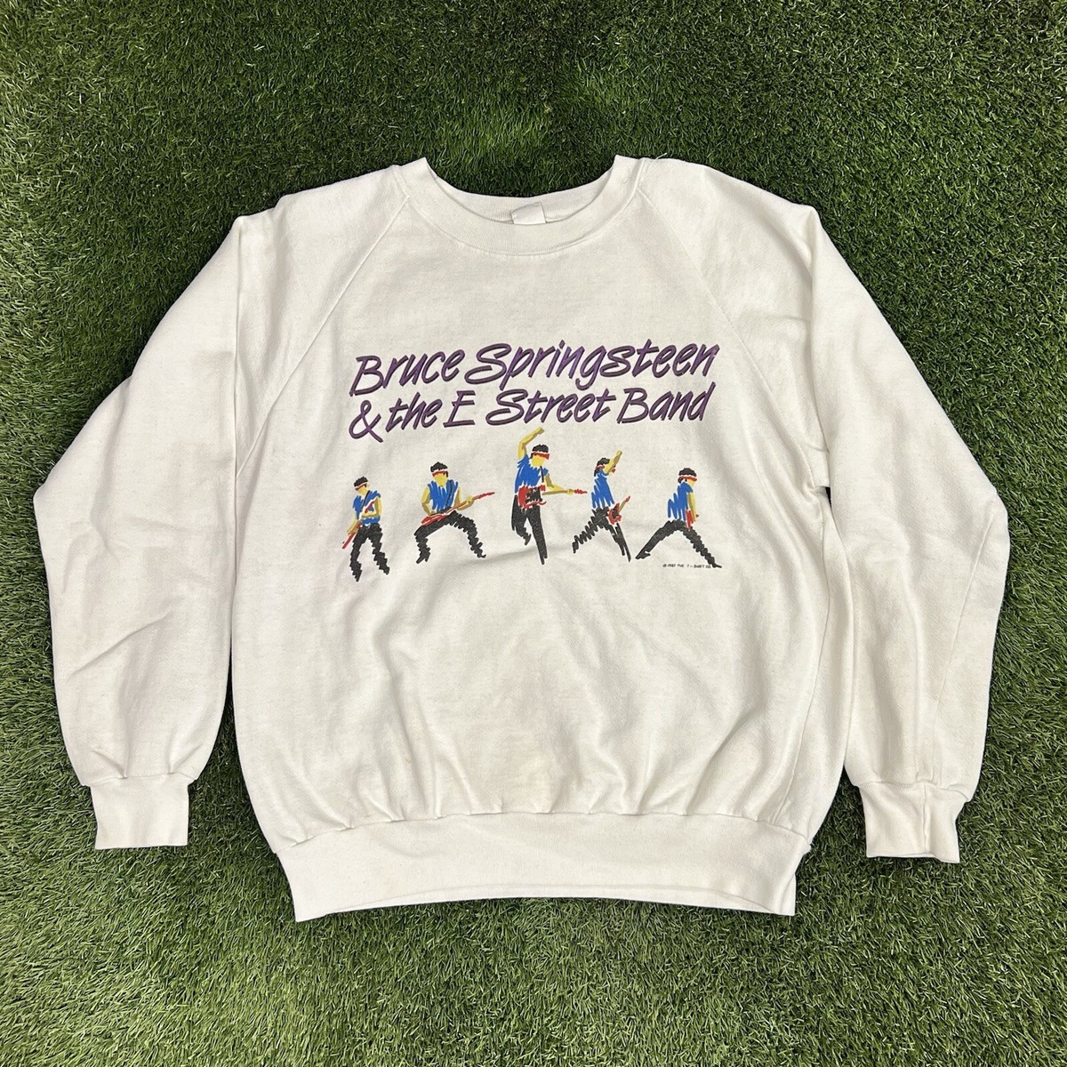 VTG 1985 Bruce Springsteen Large White Rock Tour Raglan Sleeve 