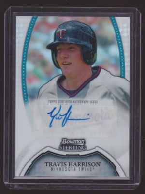 TRAVIS HARRISON 2011 BOWMAN STERLING PROSPECT AUTOGRAPHS REFRACTORS #TH AU #/199