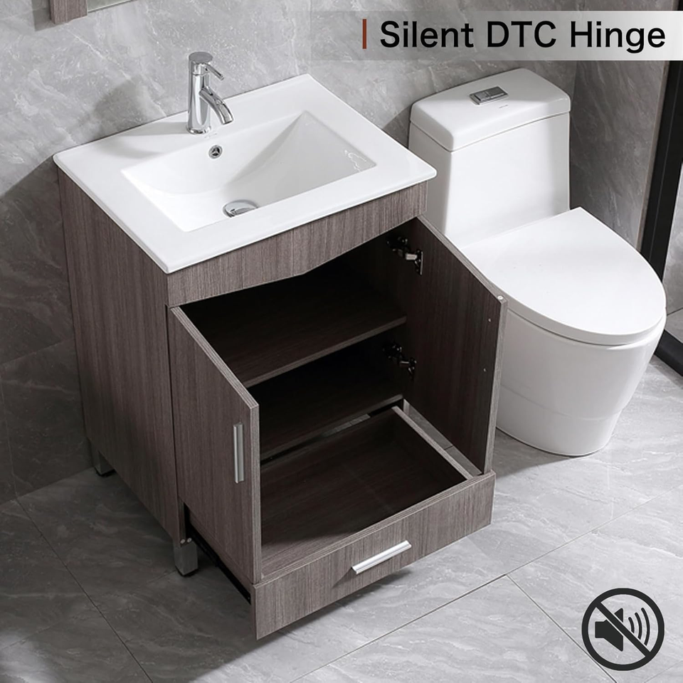 24" Bathroom Vanity with Sink Combo/Mirror Vanities Set