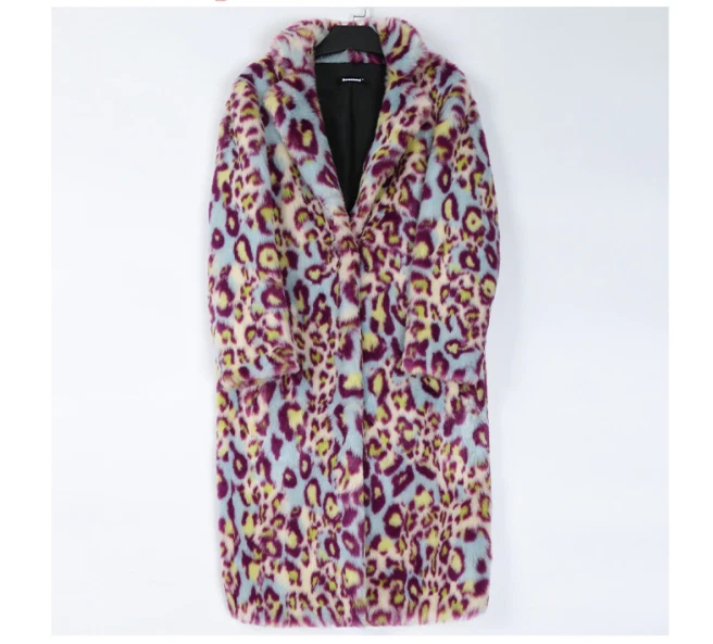 Plus size top multicolor faux fur