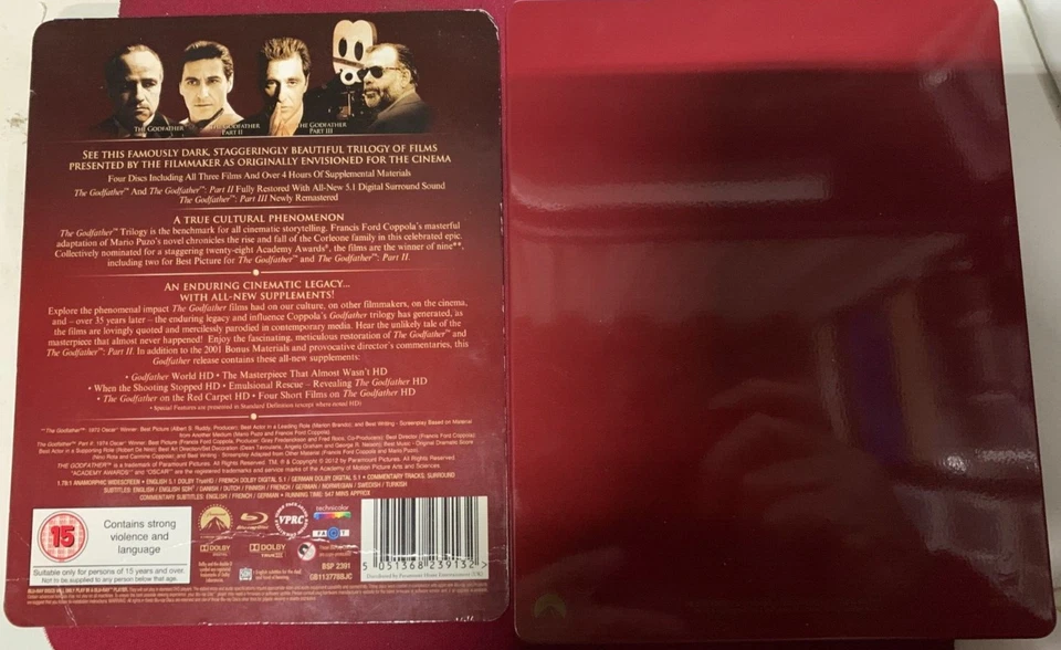 The Godfather Trilogy - Limited Edition Blu-ray Steelbook - Image 2 of 2