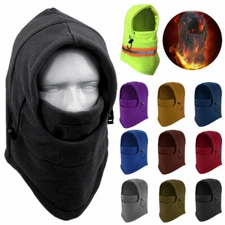 Winter Balaclava Full Face 1 Hole Ski Mask Beanie Thermal Fleece Trapper Hat Cap