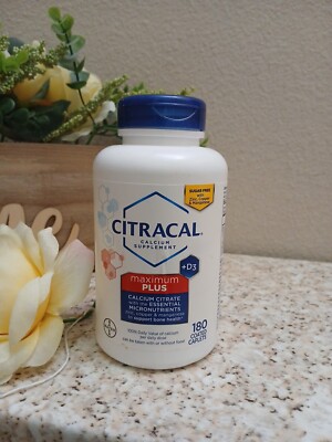 Citracal Maximum Plus  Calcium Citrate Plus D3 180 capsuls Exp:03/2026