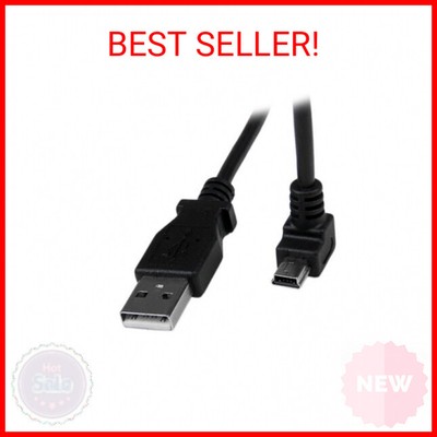 StarTech.com Down Angle Mini USB Cable - 2m - Black - USB A to Mini USB B - USB 