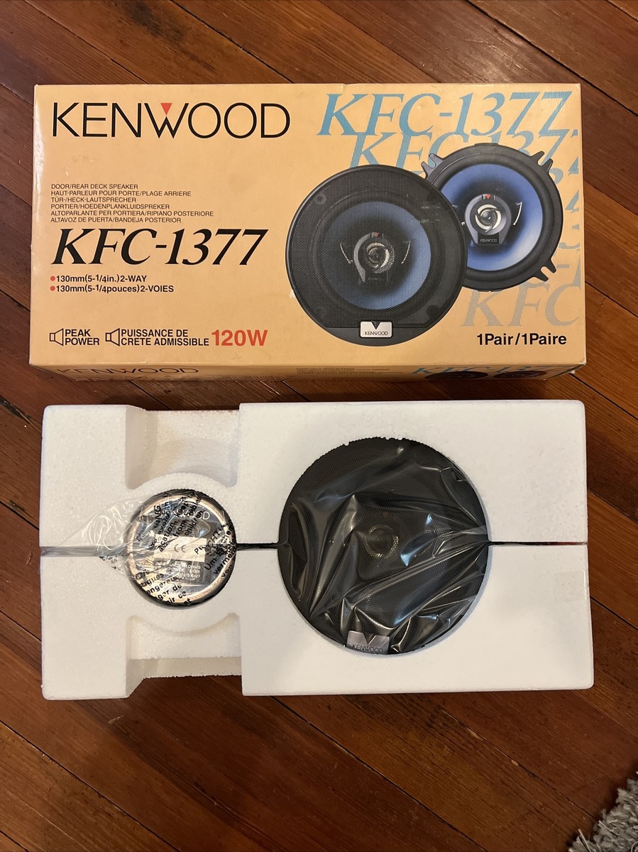 NIB Kenwood 120W Speakers & Covers KFC-1377 Pair | eBay