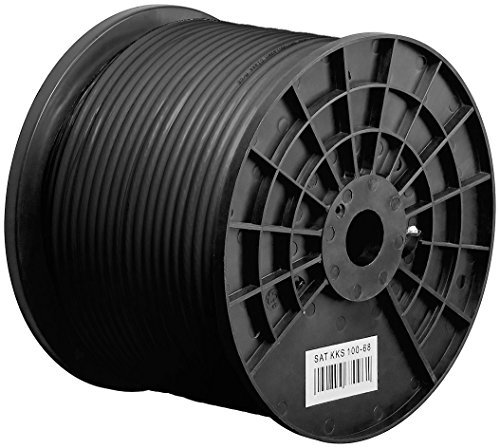 goobay 100 m 100 db uv-resistant coaxial antenna cable - black