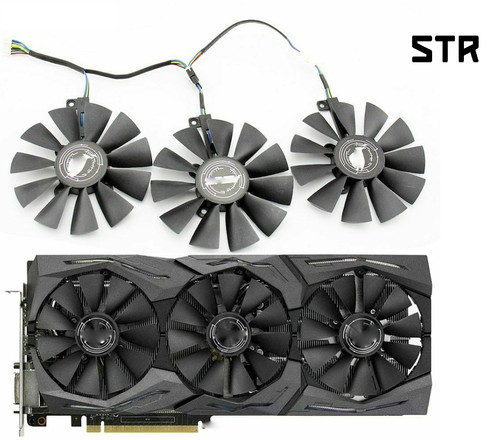 coolingFan For ASUS GTX 980Ti R9 390X 390 480 VEGA56 GPU FDC10U12S9-C 87mm - Picture 7 of 16