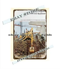1968 rustic barnyard Backhoe machinery farming tin sign cottage shops