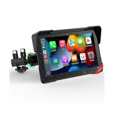 LAMTTO 7-Inch Wireless Motorcycle Carplay GPS Navigation System with Apple Ca...