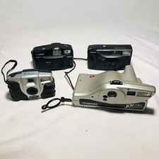 Lot of 35mm Film Point and Shoot Cameras Canon Marlboro Ansco Tegra AF Polaroid