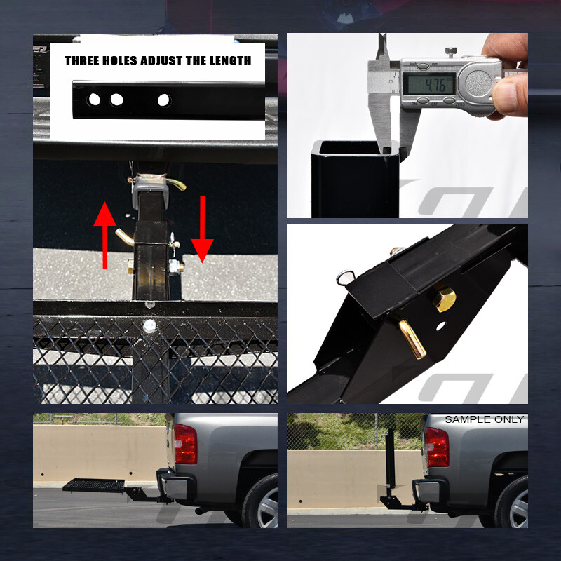 Black Mesh Foldable Trailer Hitch Luggage Cargo Carrier Rack Hauler