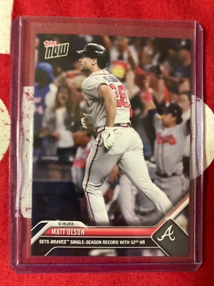 2023 Topps Now Matt Olson #874 mint  Atlanta Braves Record 52 HR - Image 2 of 3