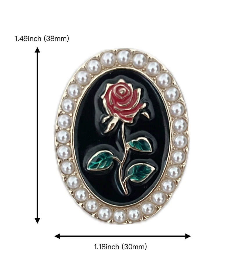 Corbata bolo vintage con adornos de perlas rosas flores para mujer collar de boda regalo occidental Foto 3 de 4