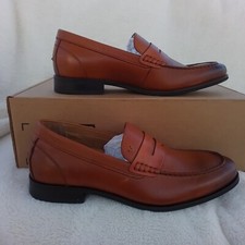 Size 11 Men's Vionic Snyder Slip On Classy Leather Brown Loafer Dress Shoes