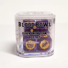 Games Workshop Blood Bowl Elven Union Team 7-PC Dice Set Fantasy Football 200-20