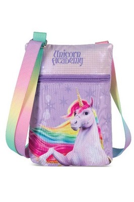 Unicorn Academy Umhängetasche, 14x20x1 cm, versch. Farben