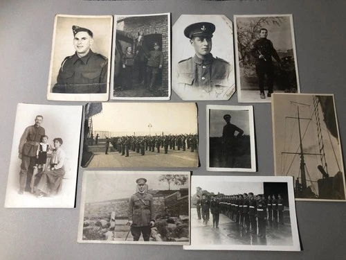 Vintage military photographs soldiers c1916 - 1951 WW1 WW2