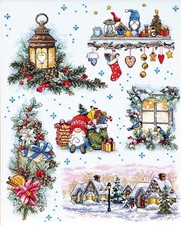 DIY Cross-stitch Sampler kit Christmas Winter Tale Embroidery Craft Home Decor