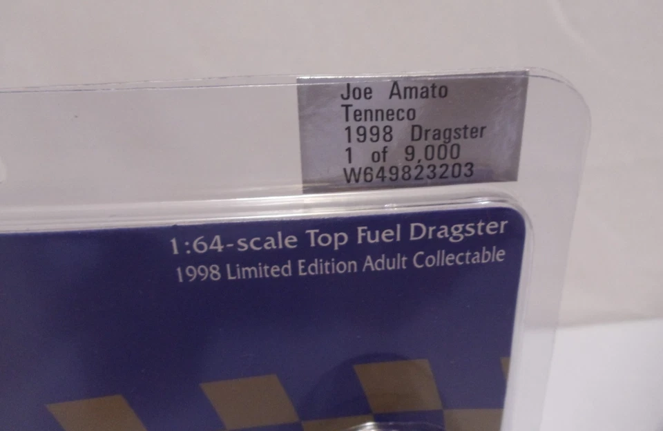 Tenneco Automotive Top Fuel 1: 64 Dragster 1998 Action Joe Amato 全新  — 第 3/4 张图片