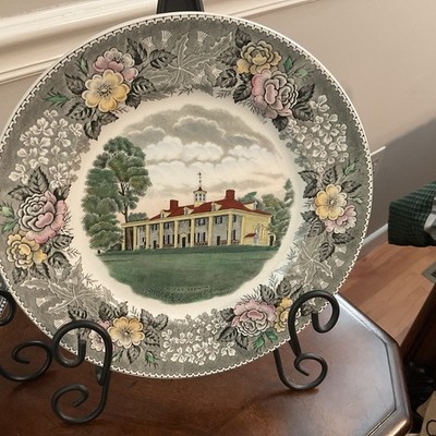 Old English Staffordshire Ware Historical Landmark Plates (JonRoth