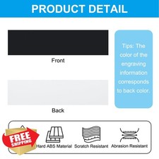 PATIKIL 8"x2" Blank Name Plates 20 Pk Rectangle Engraving Blanks DIY Black