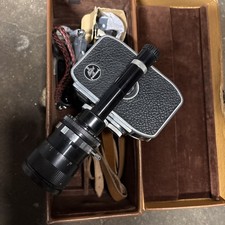 Bolex Paillard 8mm Camera Set with Leather Carrying Case /Fabrication Suisse