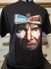Vintage 2005 Smackdown vs Raw WrestleMania 21 t shirt L Vince McMahon WWE NOS