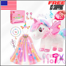 Walking Talking Unicorn Toy for Girls Interactive Remote Control Plush Unicorn